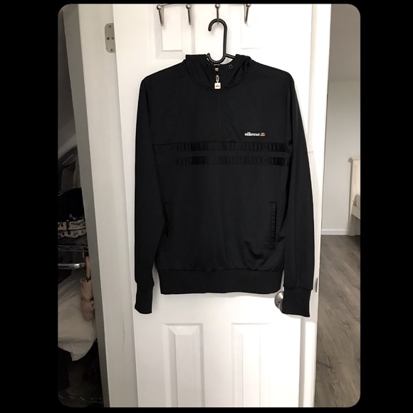 ELLESSE UNISEX QUARTER ZIP PULLOVER HOODIE - Picture 1 of 5